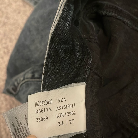 Mavi Ada Mid Rise Distressed Dark Blue Wash  Boyfriend Jeans 24X27 - Picture 3 of 13